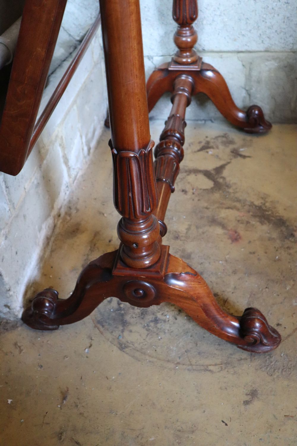 A Victorian cheval mirror, width 88cm, height 150cm